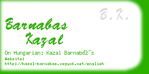 barnabas kazal business card